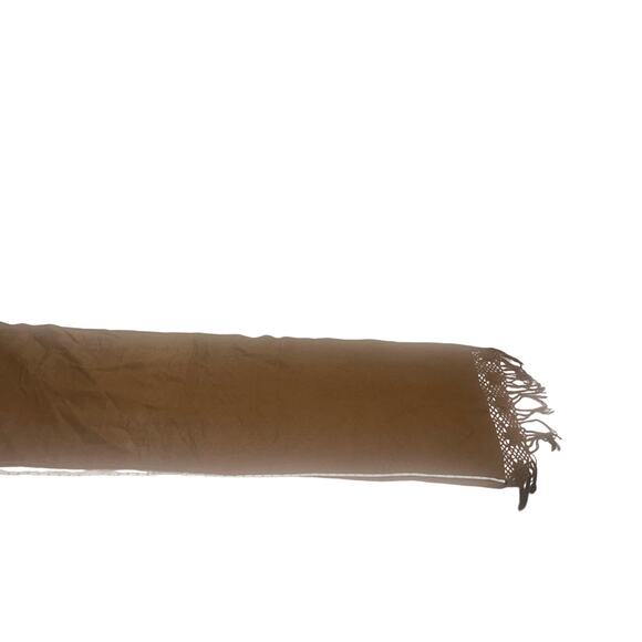 Canotex 100% Alpaca Scarf 90x20in made in Peru crocheted fringe ends brown - Picture 8 of 11